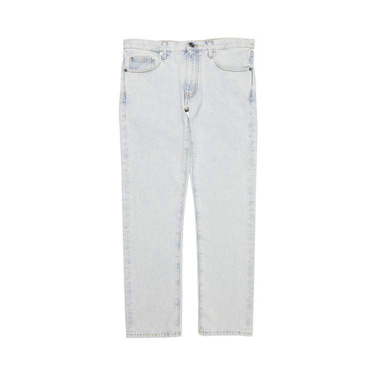 Off-White Diag Tab Arrow Slim Jean "Bleach Blue"