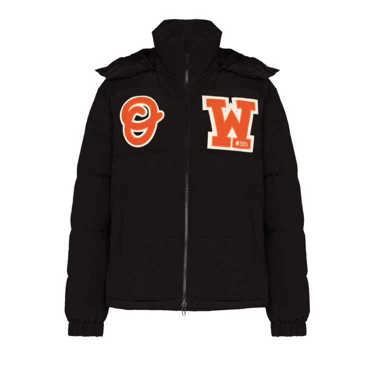 Off-White Patch Puffer "Black/Orange"