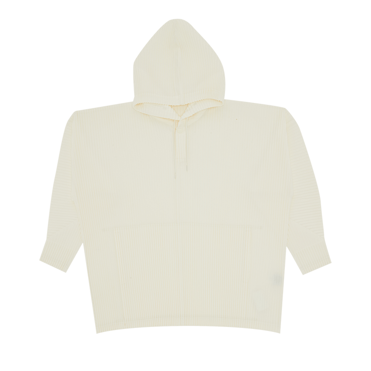 Homme Plissé Issey Miyake Pleated Hoodie "Meringue White"