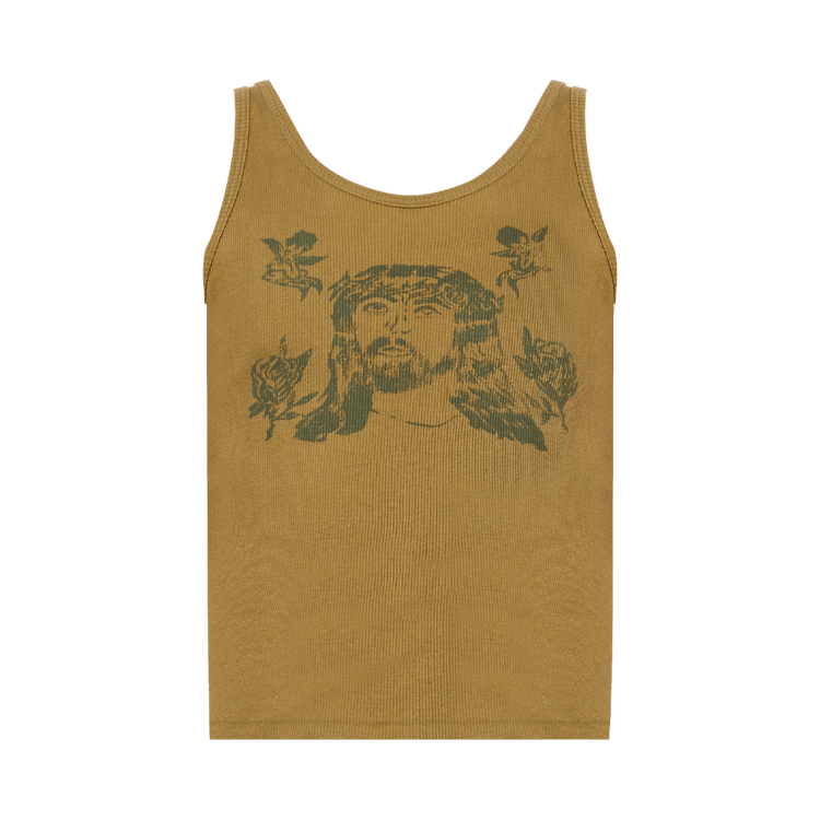Helmut Lang Jesus Tank Top "Green"