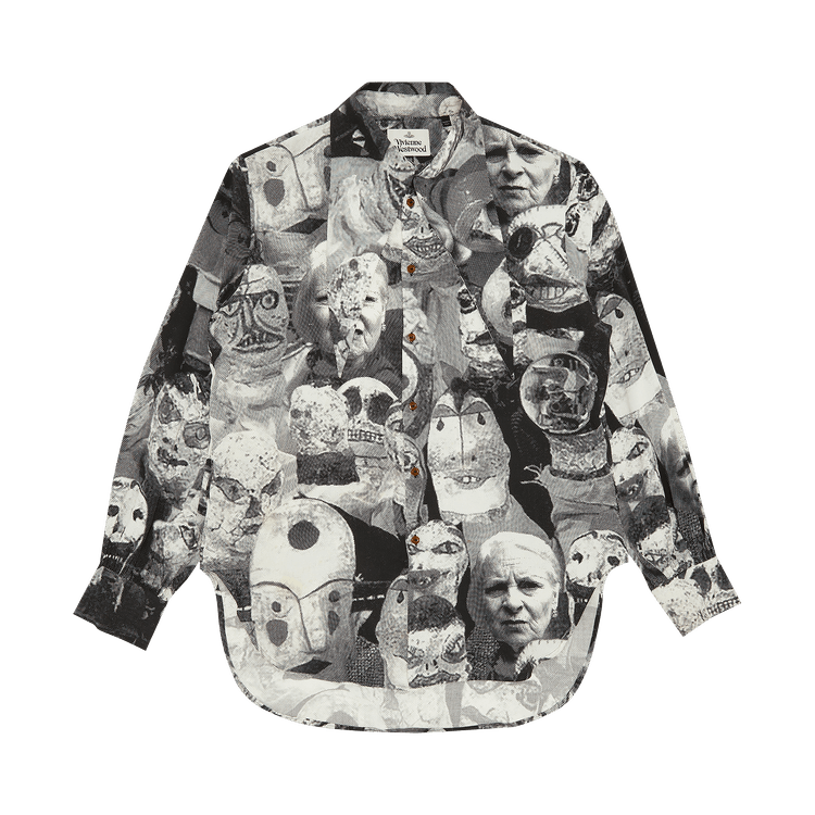 Vivienne Westwood Fetzen Puppet Print Cutaway Shirt "Black/White"