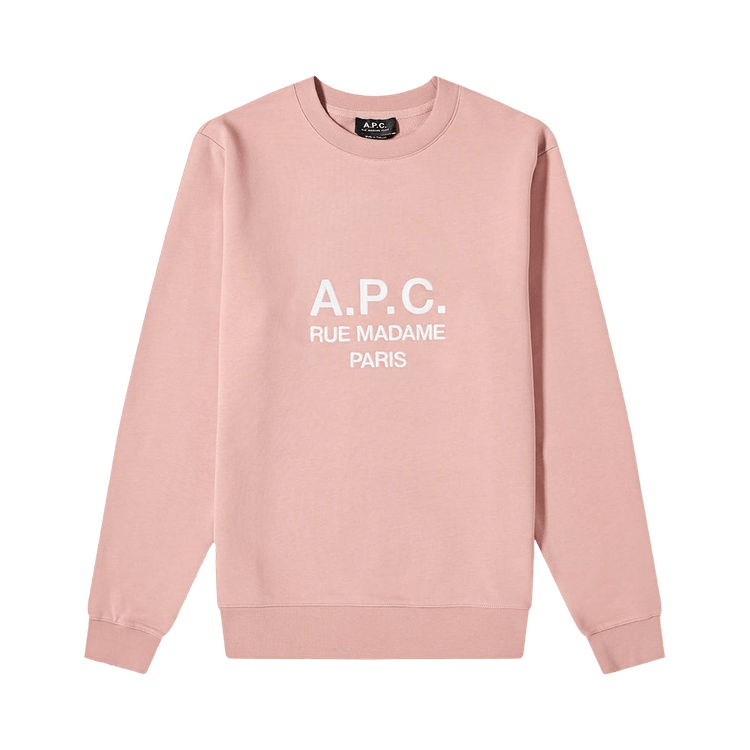 A.P.C. Paolo Logo Crew Sweatshirt "Rose"