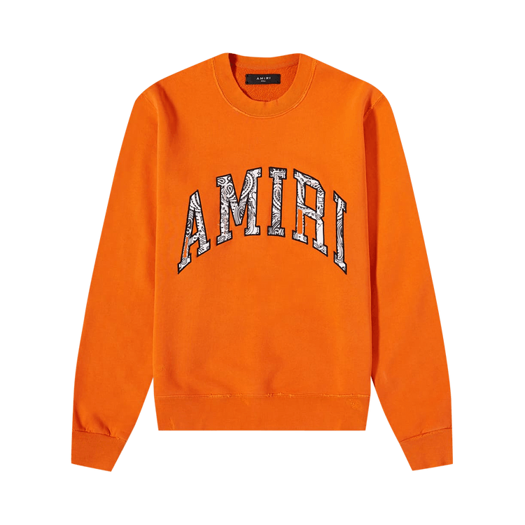 Amiri Bandana Applique Crew "Orange/White"