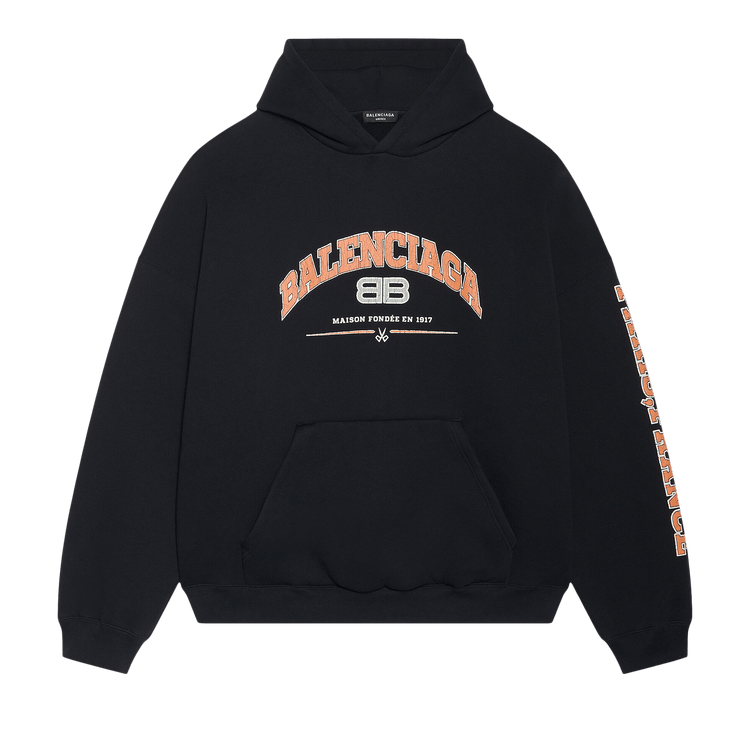 Balenciaga Wide Fit Hoodie "Black/Orange/White"