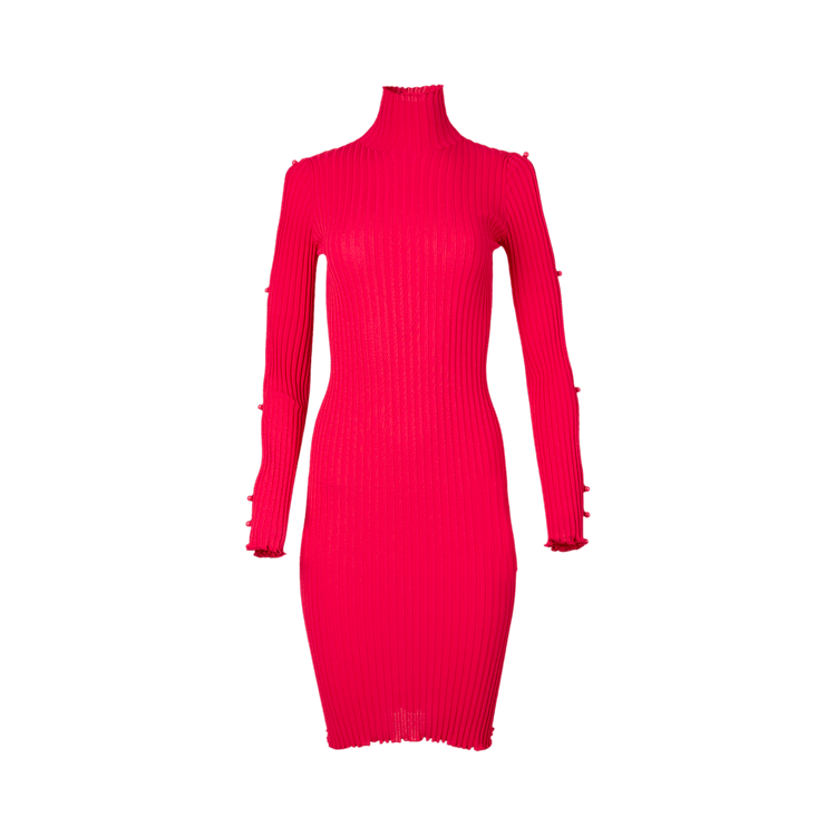 Bottega Veneta Cut Out Detail Rib Knit Dress "Lollipop"
