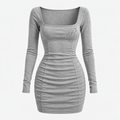 Palamera Grey Monogram Mini Dress