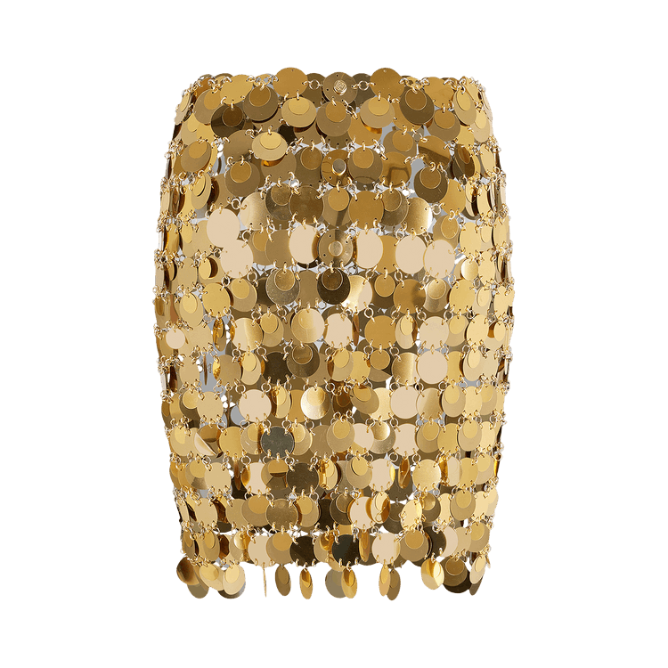 Rabanne Robe Short Dress "Gold"