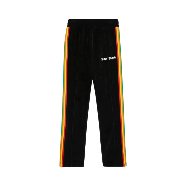 Palm Angels Rainbow Chenille Track Pants "Black/White"