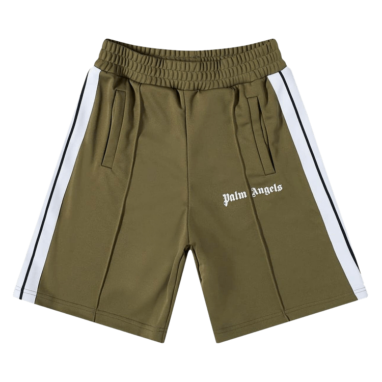 Palm Angels Classic Track Shorts "Military/White"