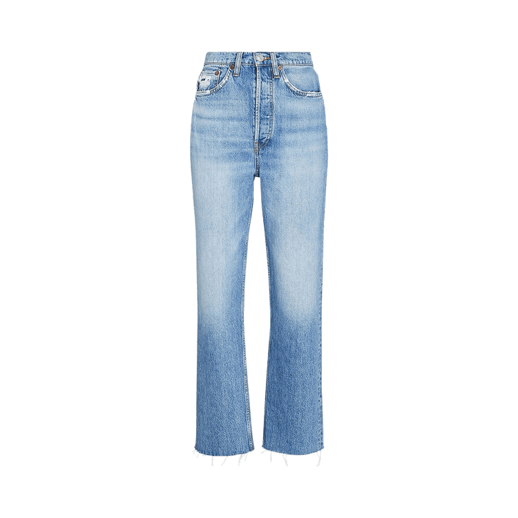 Re/Done 70"s Ultra High Rise Stovepipe "Worn Blue'