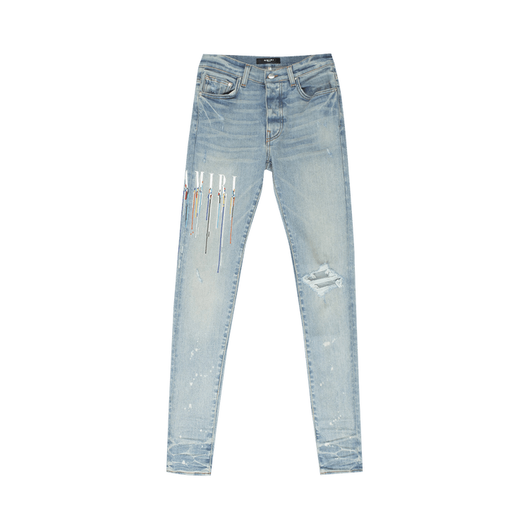 Amiri Paint Drip Logo Jean "Clay Indigo"