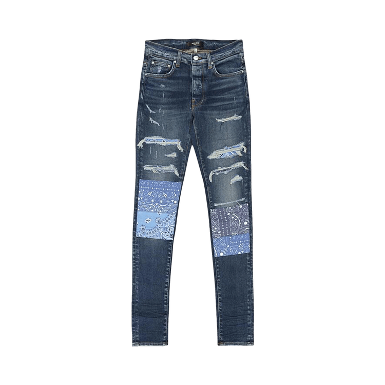 Amiri Vintage Bandana Artpatch Jean "Deep Classic"