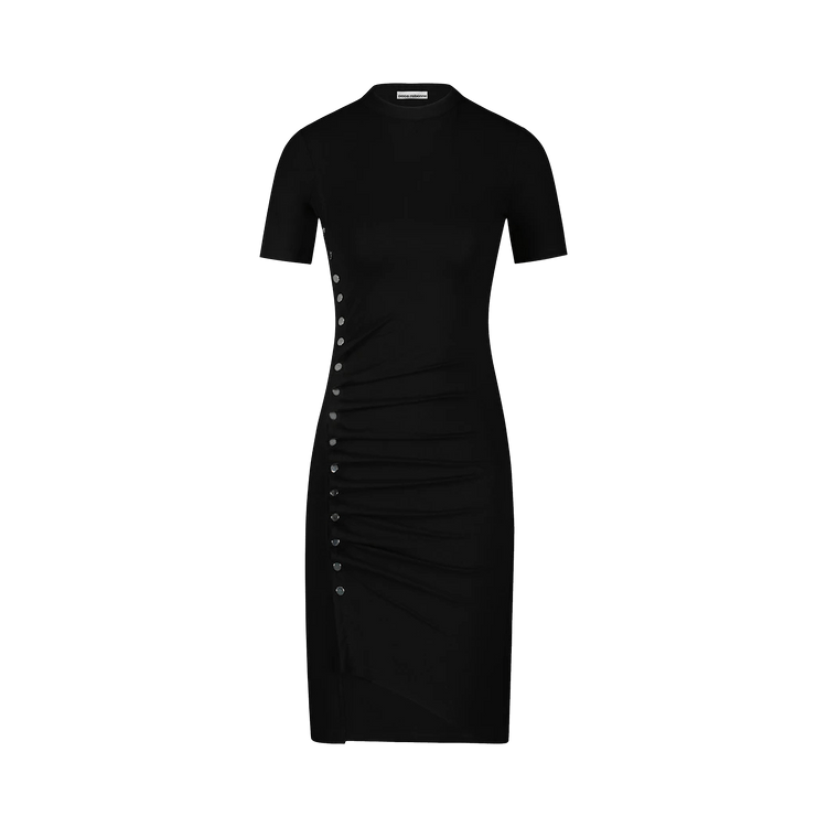 Rabanne Short Pleated Dress "Black"