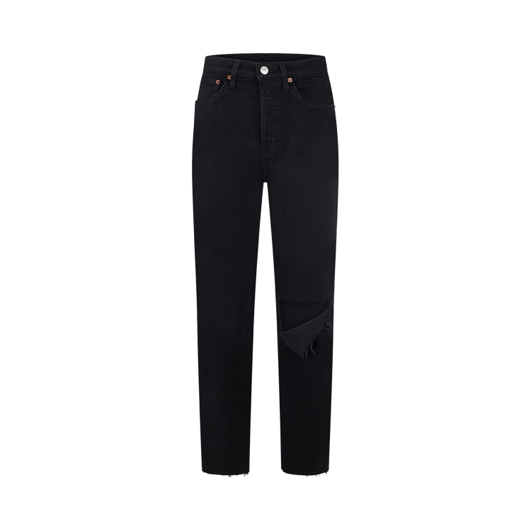 RE/DONE 70"s Stove Pipe Jeans "Noir'