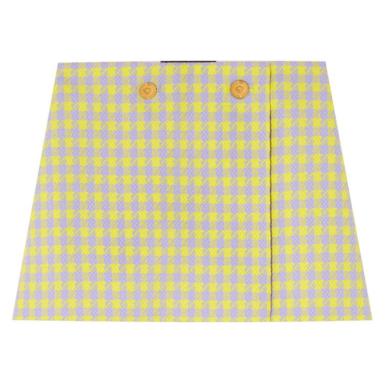 Versace Medusa Checked Mini Skirt "Orchid/Pineapple"