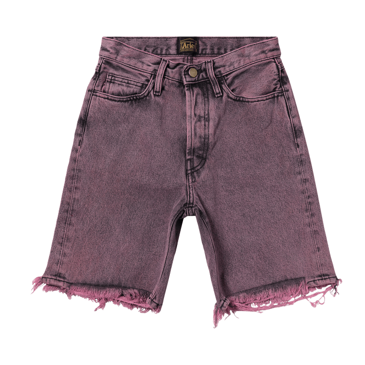 Aries Acid Wash Denim Short "Pink"