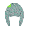 Aries Shoulder Hole Space Dye Knit "Aqua"