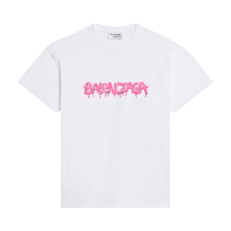 Balenciaga Slime T-Shirt Medium Fit "White/Bubblegum"