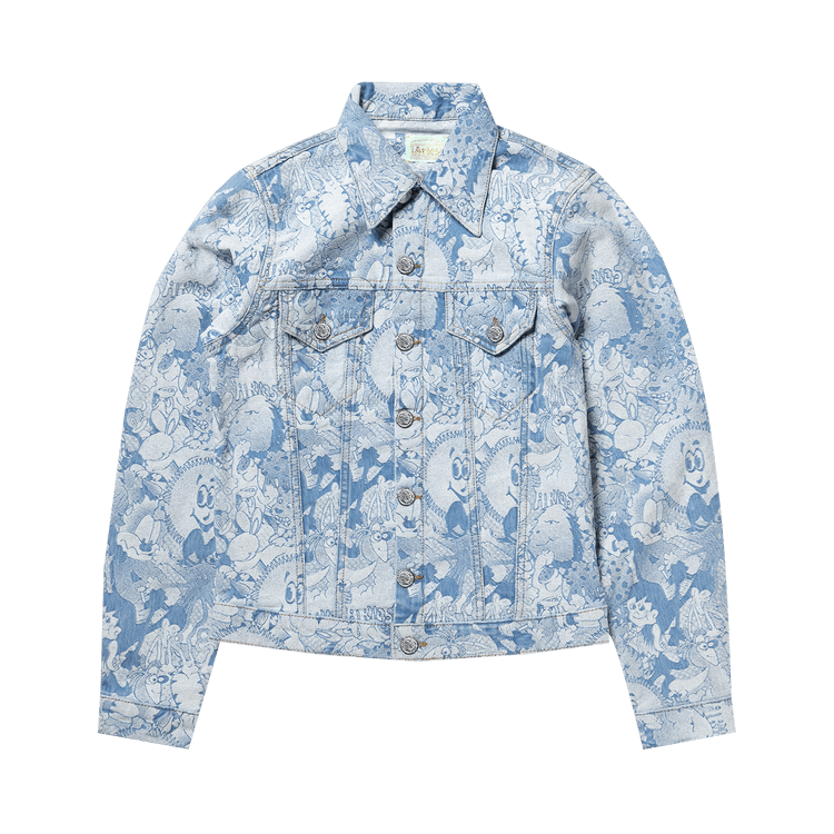 Aries Cartoon Trucker Jacket "Pale Wash"