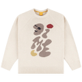 Dime Letterman Knit Sweater "Cream"