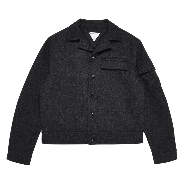 Bottega Veneta Military Felt Shirt "Charcoal"