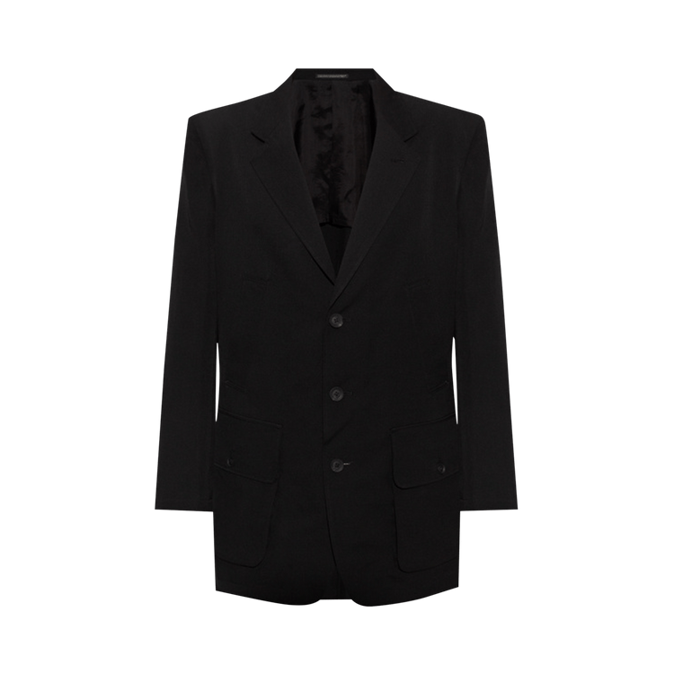 Yohji Yamamoto Pour Homme Pocket Unlined Jacket "Black"