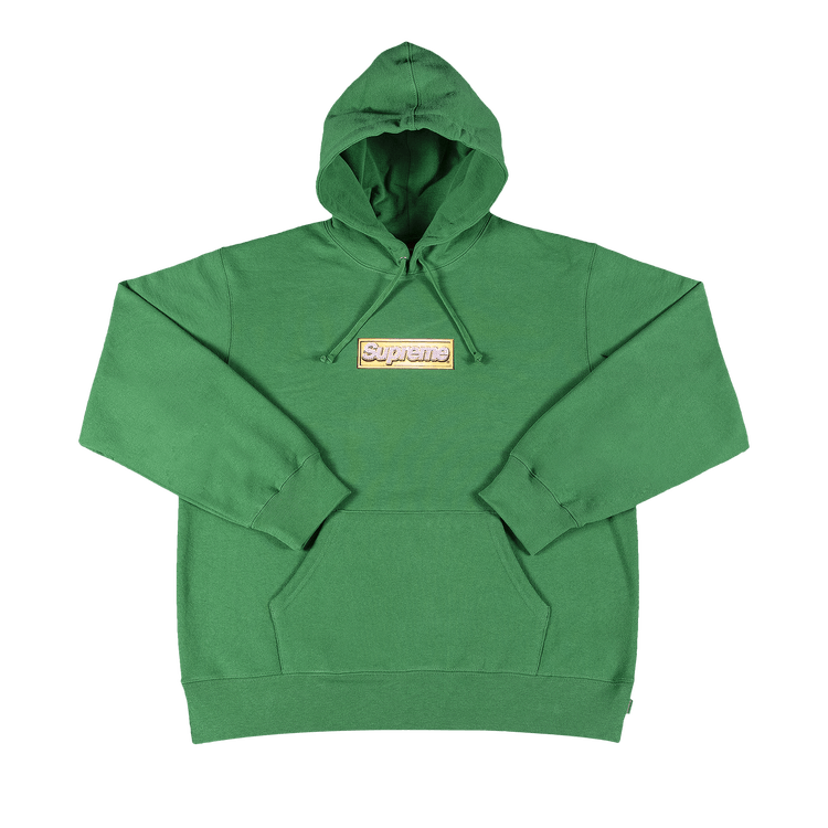 Supreme Bling Box Logo Hooded Sweatshirt "Green"