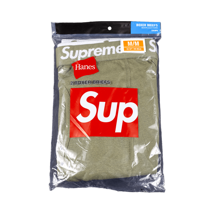 Supreme x Hanes Boxer Briefs (2 Pack) "Olive"