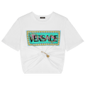 Versace Art Deco Flowers T-Shirt "White/Multicolor"