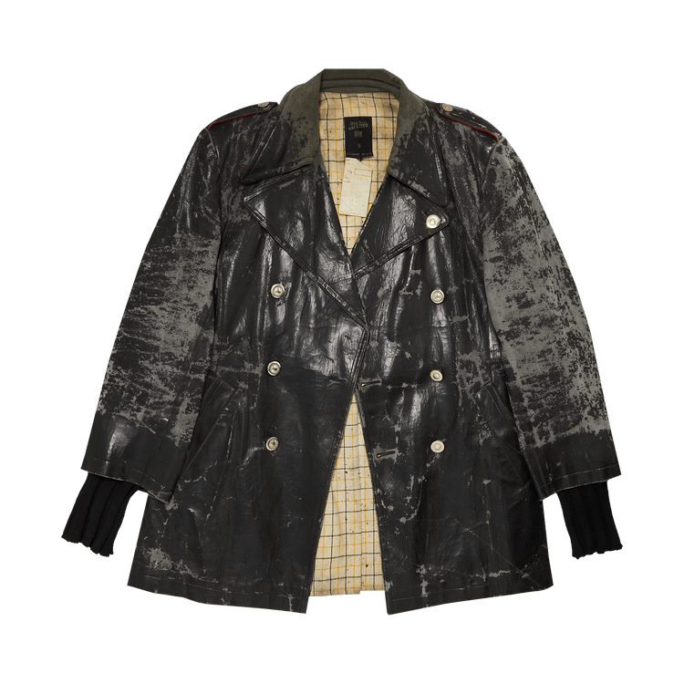 Vintage Jean Paul Gaultier Homme Leather Coat "Black"