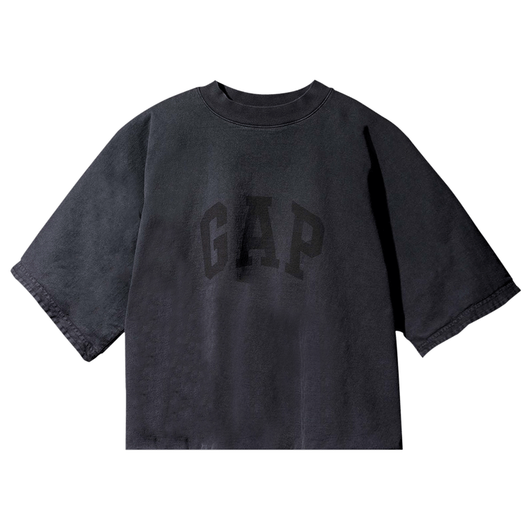 Yeezy Gap Engineered by Balenciaga Cropped Dove No Seam Tee "Washed Black"