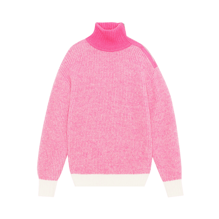 GANNI Soft Wool Knit "Carmine Rose"