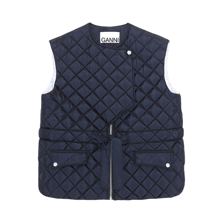 GANNI Ripstop Quilt Vest "Sky Captain"