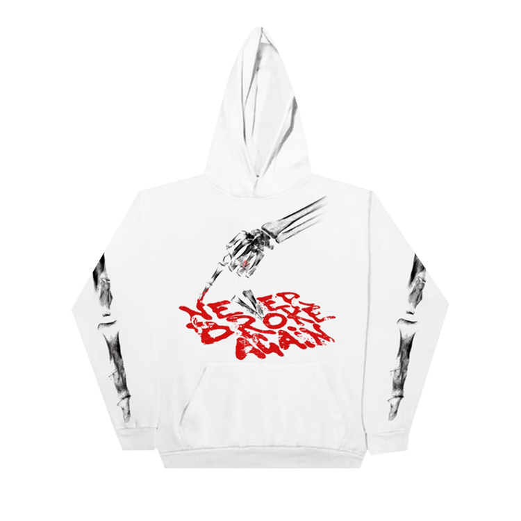 Vlone x NBA Youngboy Bones Hoodie "White"