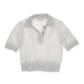 Acne Studios Mohair Polo Shirt "Pale Grey"