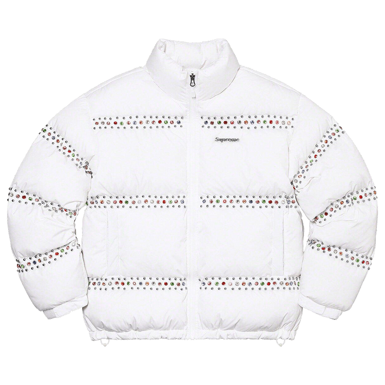 Supreme x B.B. Simon Studded Puffer Jacket "White"