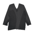 Issey Miyake Ripples Stripe Top "Black"