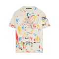 Palm Angels Painted College Tee "Off White/Red"
