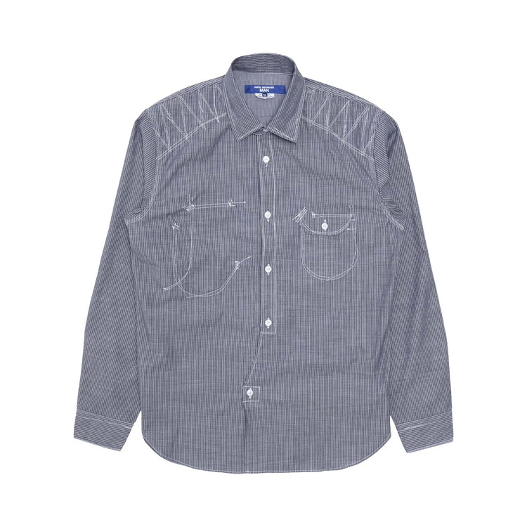 Junya Watanabe Top Stitch Shirt "Navy/White"