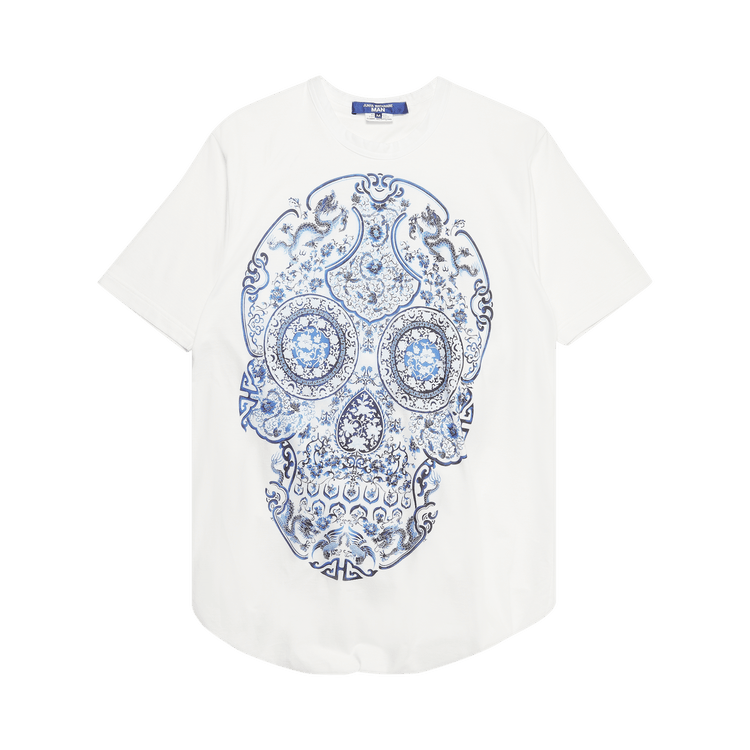 Junya Watanabe Porcelain Skull Tee "White/Blue"