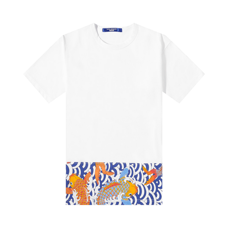 Junya Watanabe Koi Fish Print Tee "White/Multicolor"