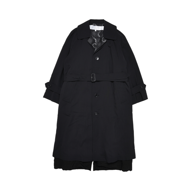 Tao Comme des Garçons Ruffle Reversible Coat "Black"