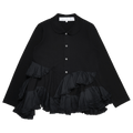 Tao Comme des Garçons Peter Pan Collar Ruffle Long-Sleeve Top "Black"