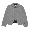 Comme des Garçons Checkered Peter Pan Collar Jacket "Black/Natural"