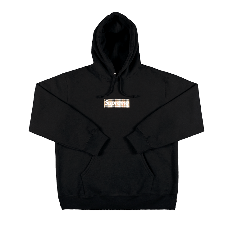Supreme x Burberry Box Logo Hooded Sweatshirt "Black"