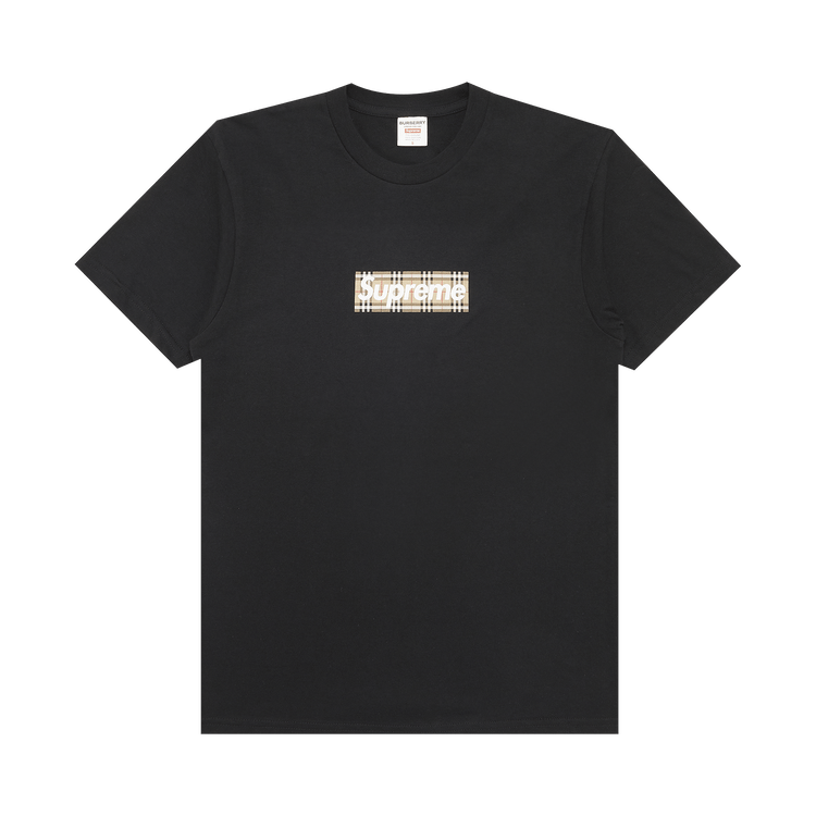 Supreme x Burberry Box Logo Tee "Black"