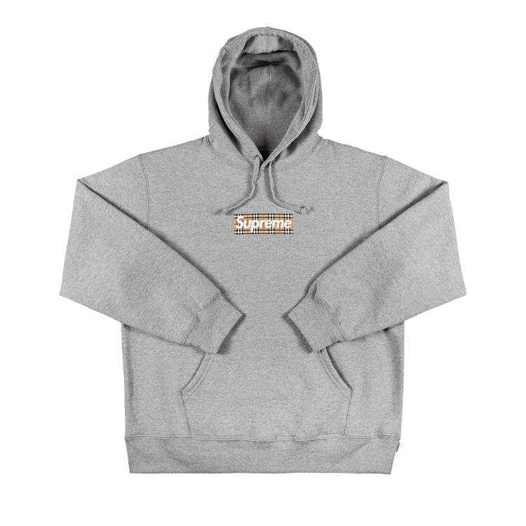 Supreme x Burberry Box Logo Hooded Sweatshirt "Heather Grey"