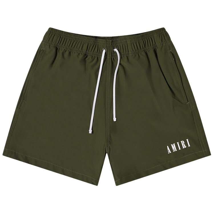 Amiri Core Logo Swim Trunk "Olive Green"