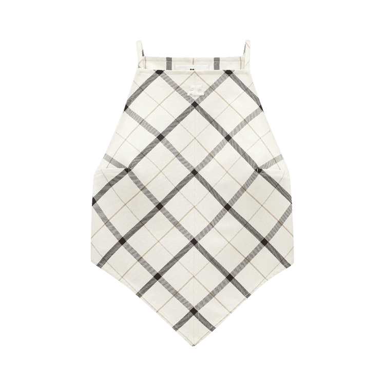 Courrèges Assymetric Top "Ivory/Black/Biscuit"