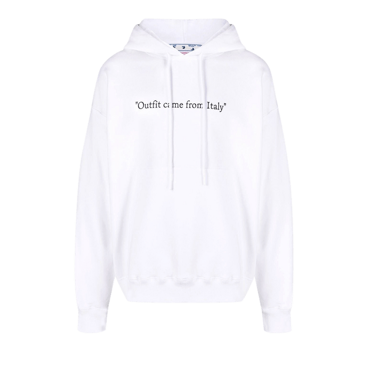 Off-White From Italy Skate Hoodie "White/Black"